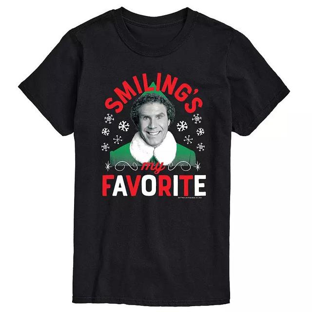 Mens Elf Smilings My Favorite Tee Blue Product Image