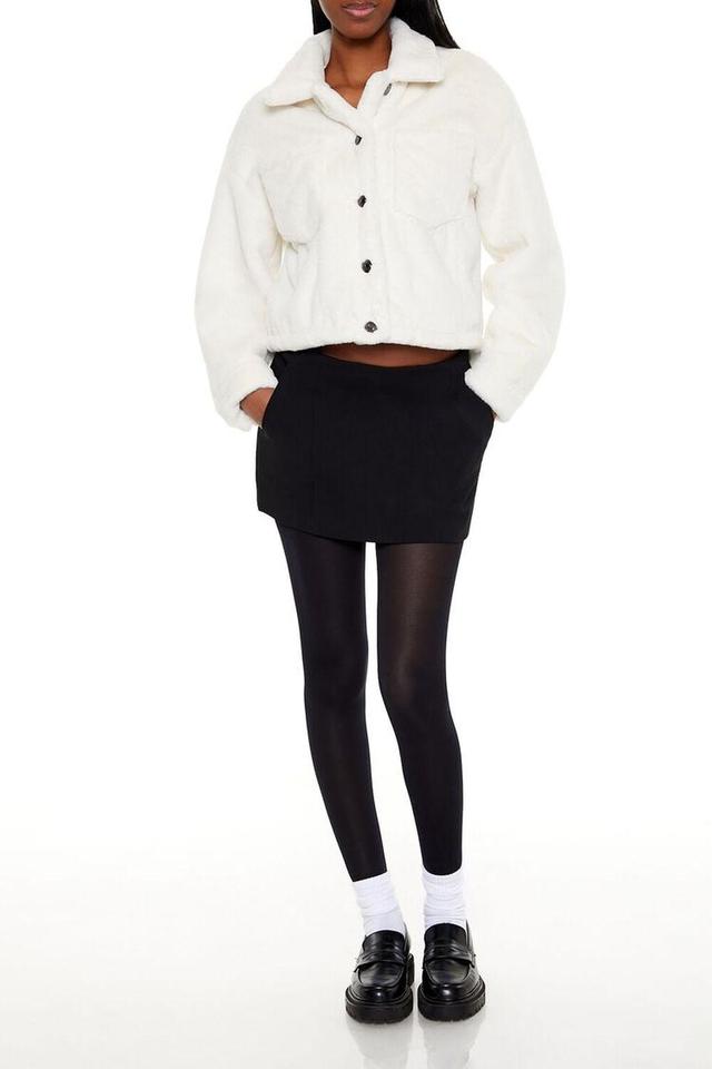 Faux Fur Cropped Shacket | Forever 21 Product Image