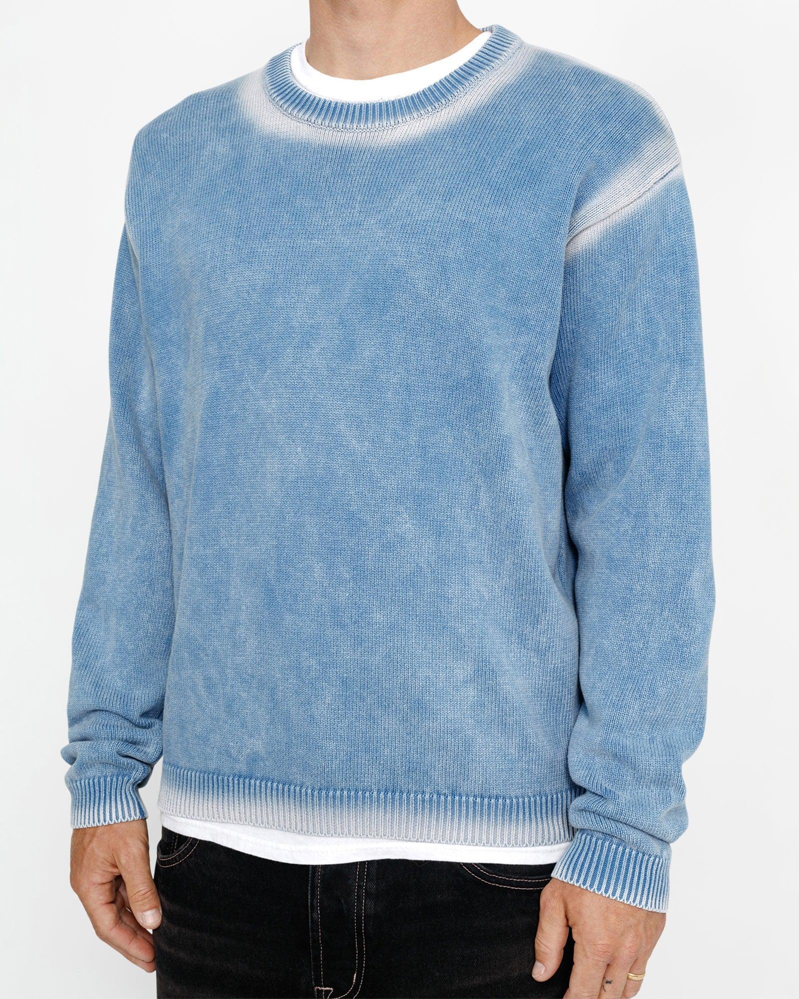 FADED COTTON KNIT CREW Male Product Image