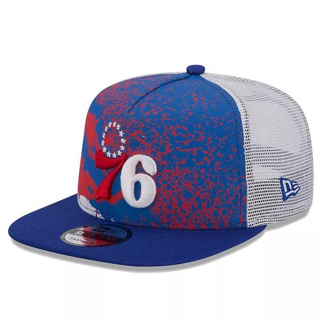 Mens New Era Royal Philadelphia 76ers Court Sport Speckle 9FIFTY Snapback Hat Product Image