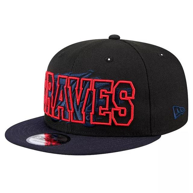 Mens New Era Atlanta Braves Splatter 9FIFTY Snapback Hat Product Image