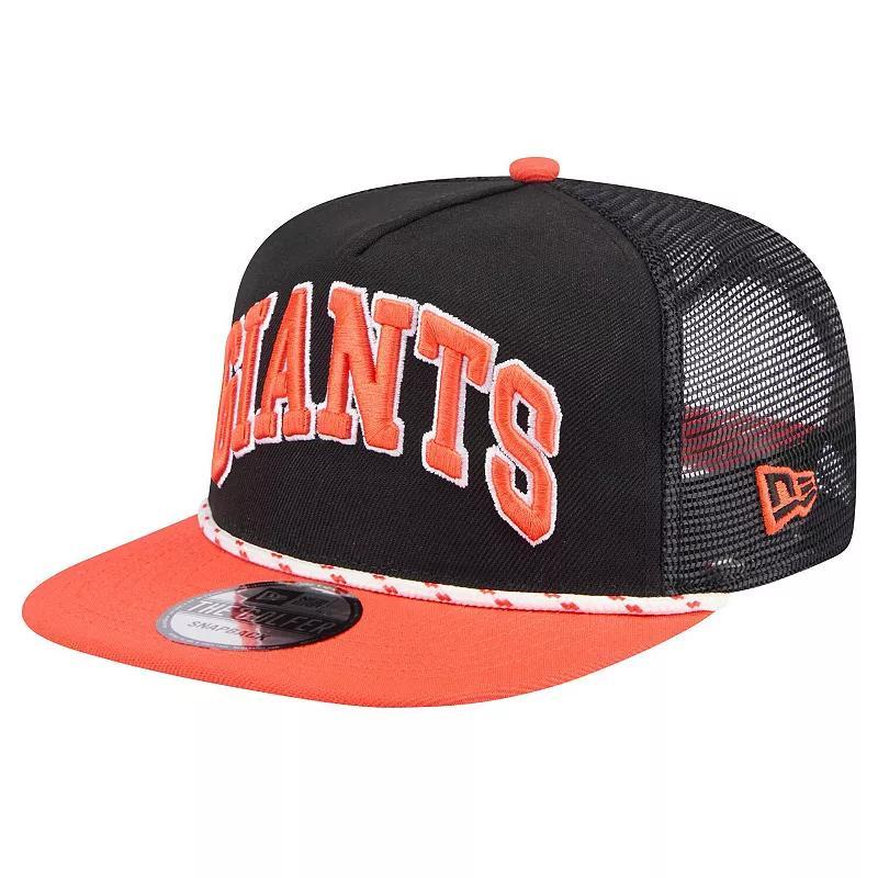 New Era Mens San Francisco Giants New Era Giants Golfer Throwback Snapback - Mens Brown/Black Product Image