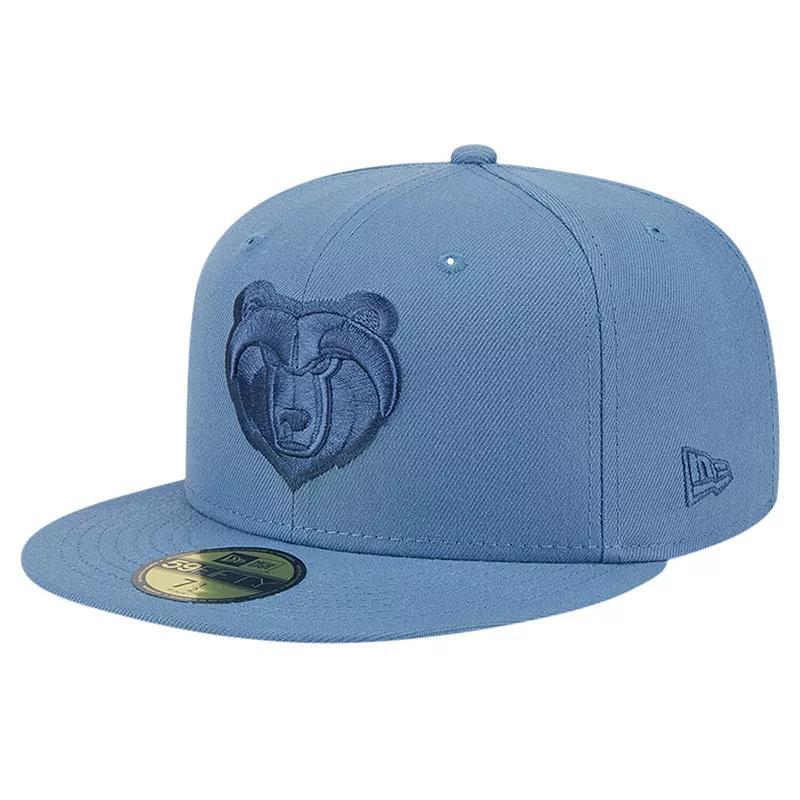 Mens New Era Blue Memphis Grizzlies Color Pack Faded Tonal 59FIFTY Fitted Hat Product Image