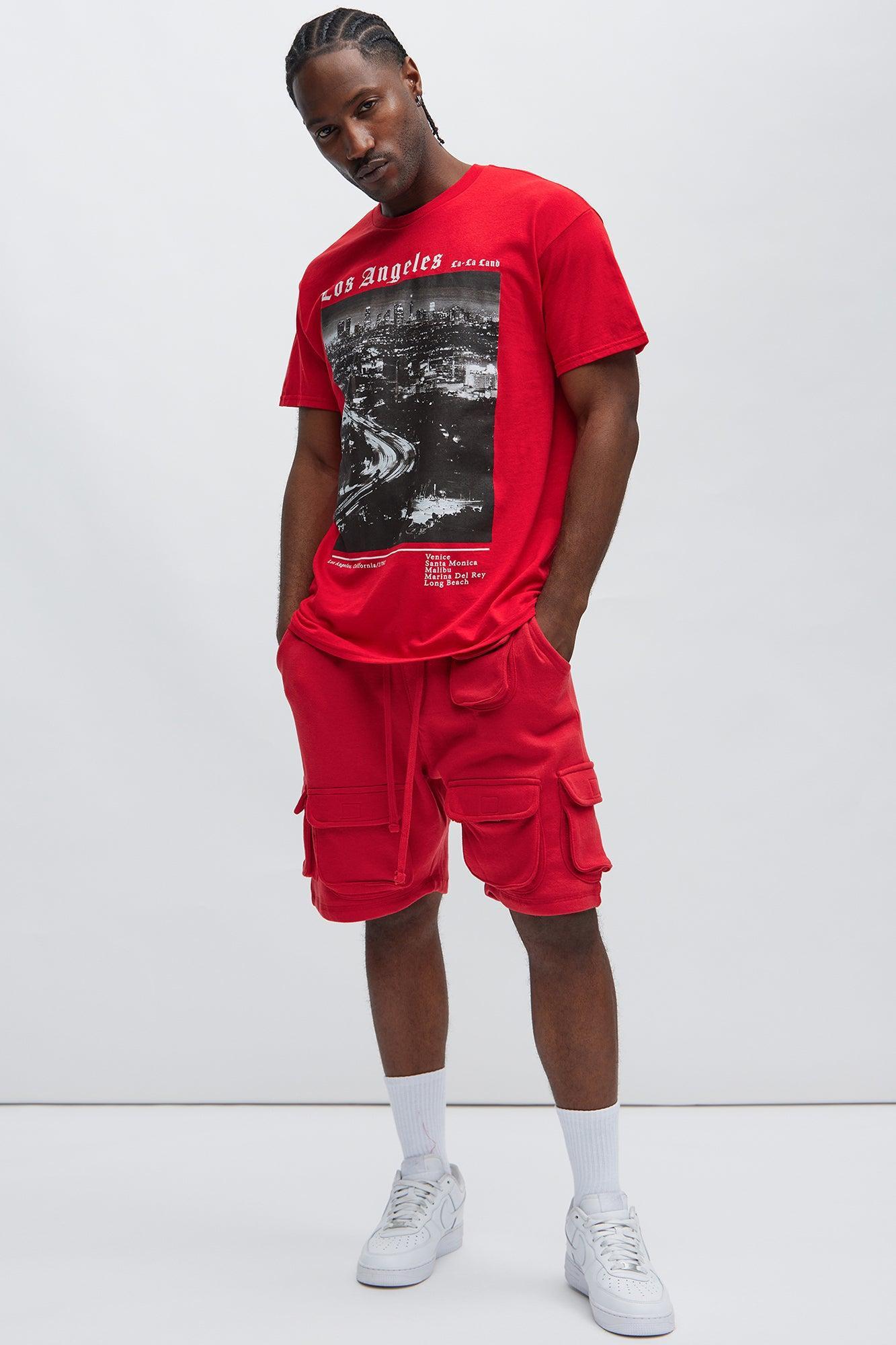 LA City Lights Short Sleeve Tee - Red Product Image