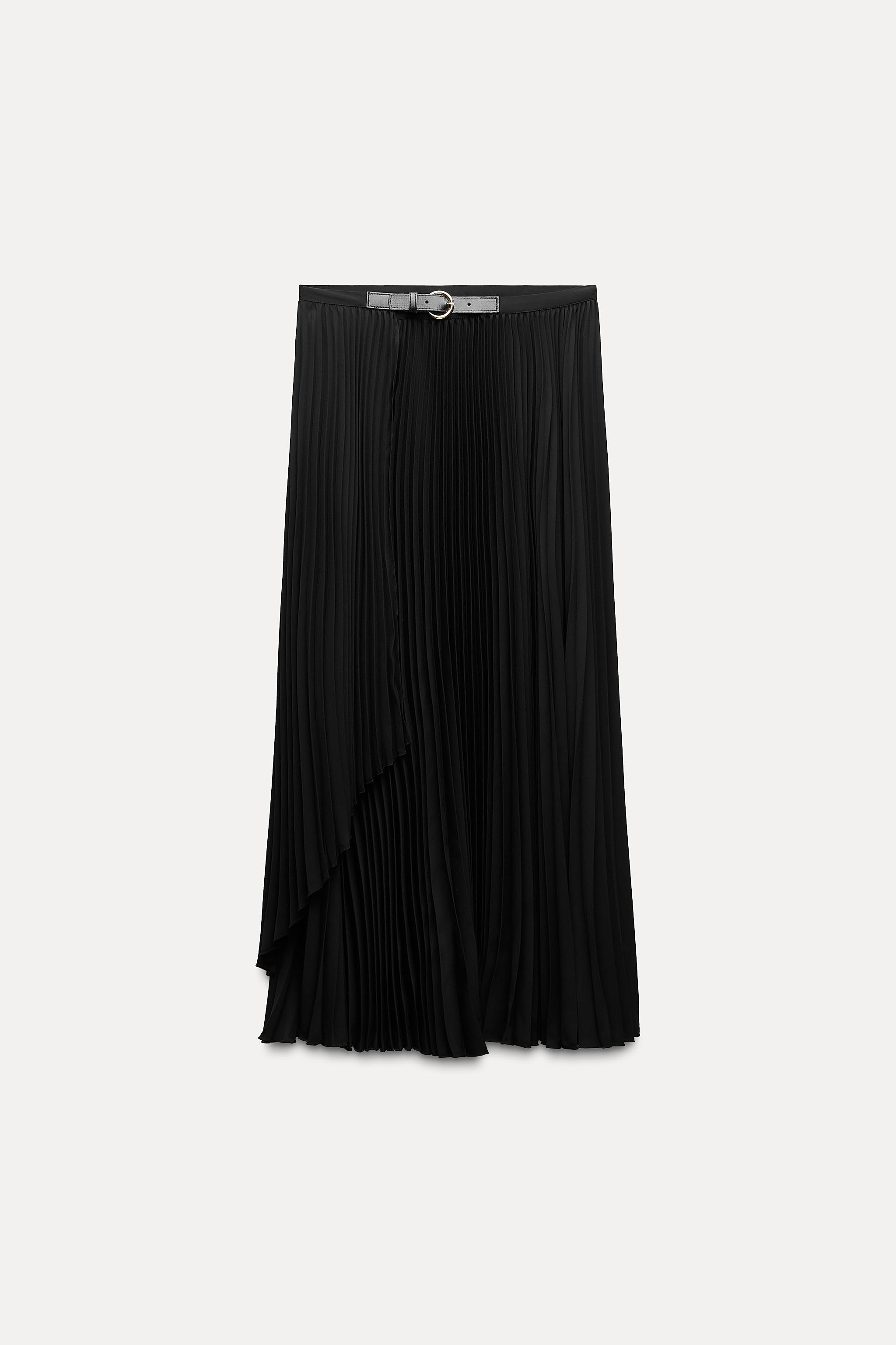 BELTED ACCORDION PLEAT SKIRT ZW COLLECTION Product Image