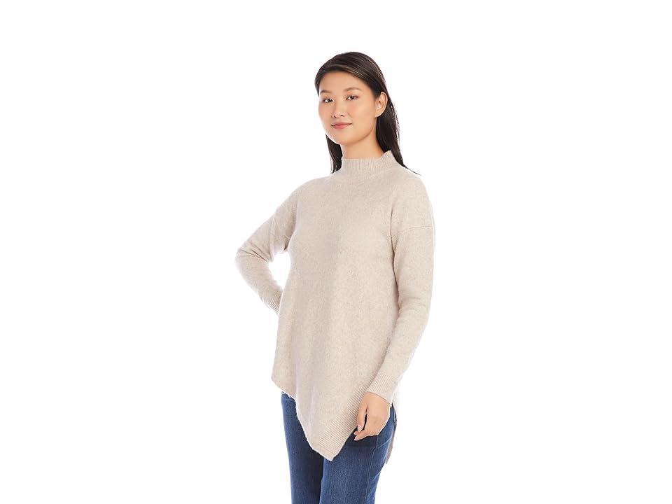 Karen Kane Asymmetric Hem Mock Neck Sweater Product Image