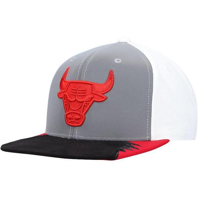 Mens Mitchell & Ness Gray/White Chicago Bulls Day 5 Snapback Hat Product Image