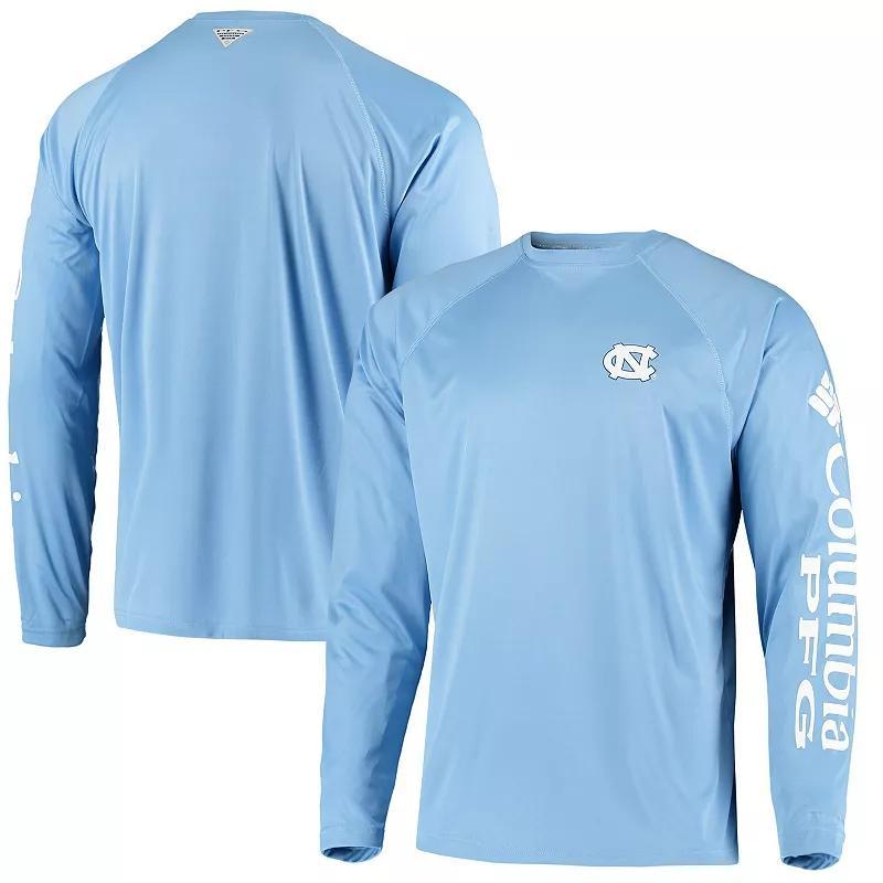 Mens Columbia PFG Carolina Blue North Carolina Tar Heels Terminal Tackle Omni-Shade Long Sleeve T-Shirt Product Image