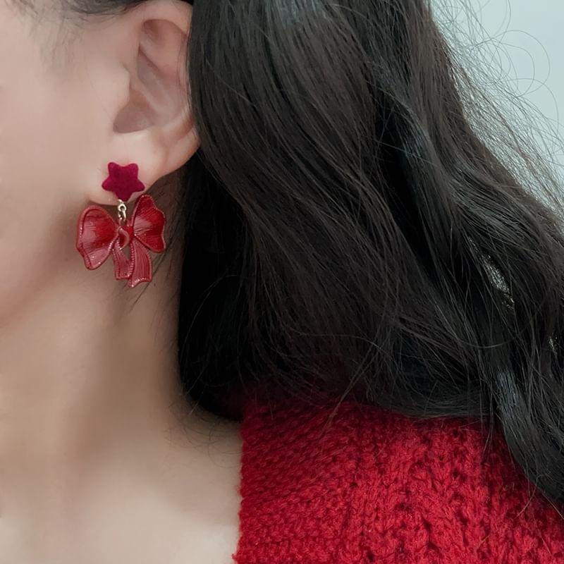 Bow Star Drop Earring Product Image