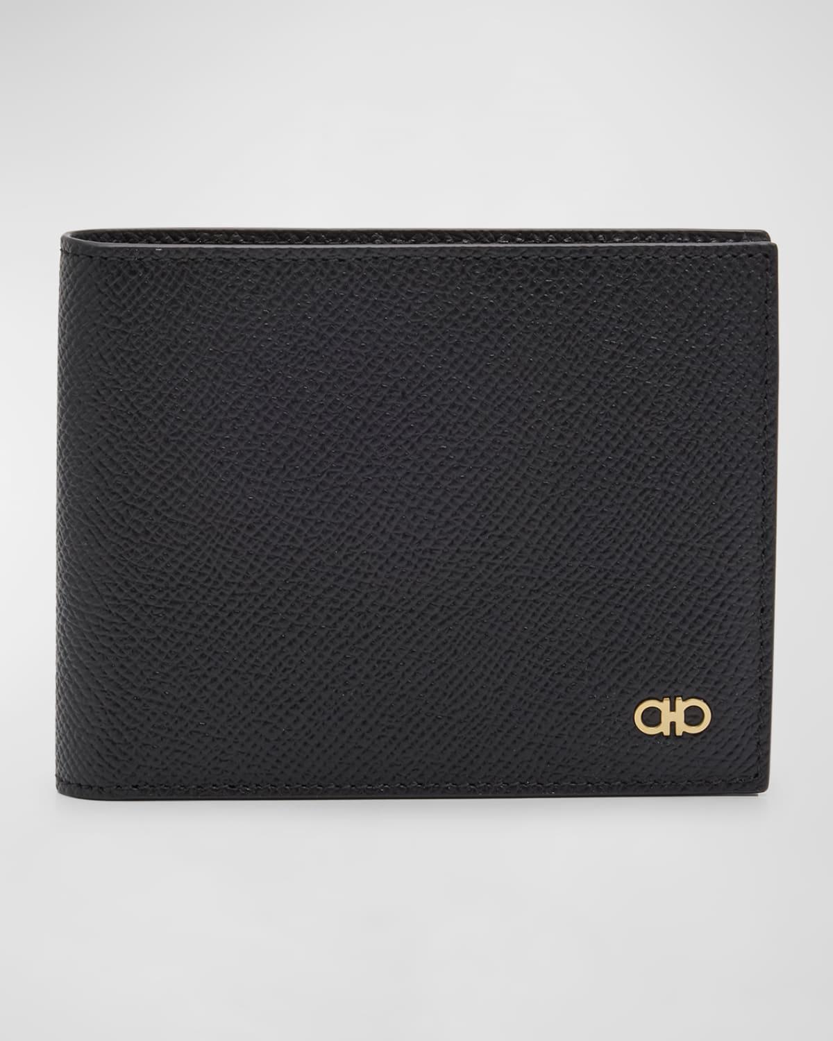 Men's Gancini Grained Leather Bifold Wallet  Product Image