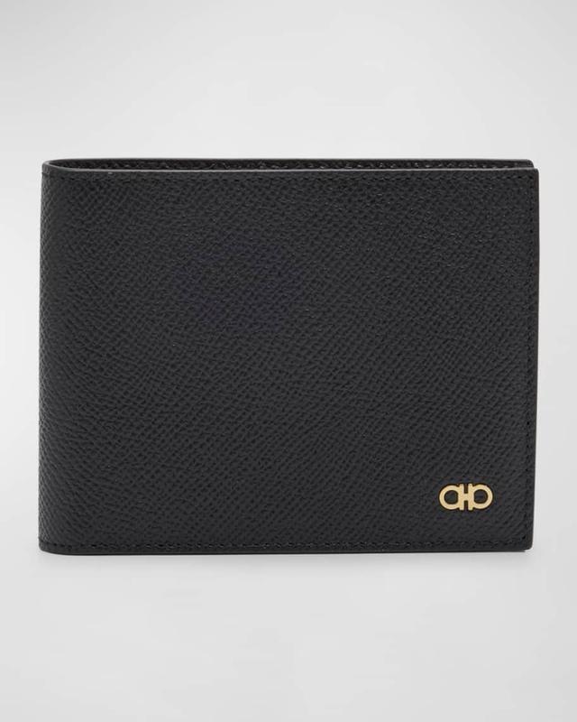 Men's Gancini Grained Leather Bifold Wallet  Product Image