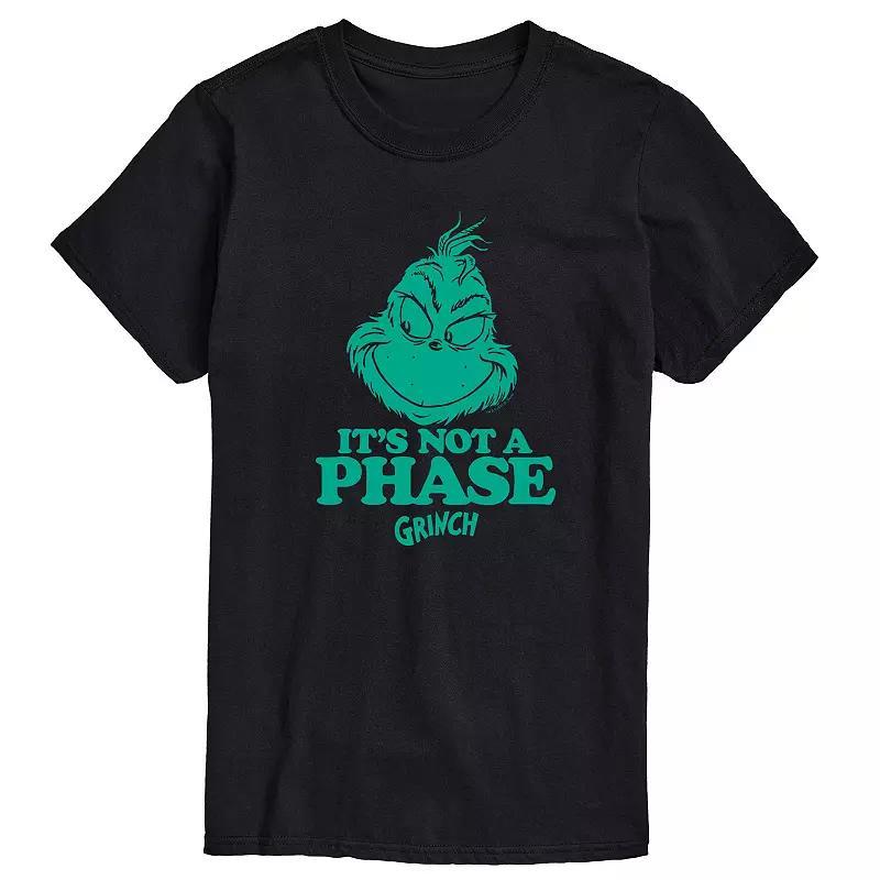 Big & Tall Dr. Seuss Grinch Its Not A Phase Graphic Tee, Mens Blue Product Image