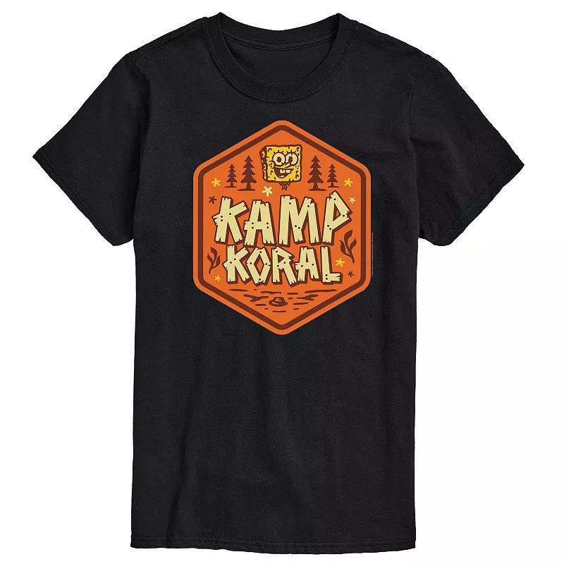 Mens SpongeBob SquarePant Kamp Koral Graphic Tee Blue Product Image