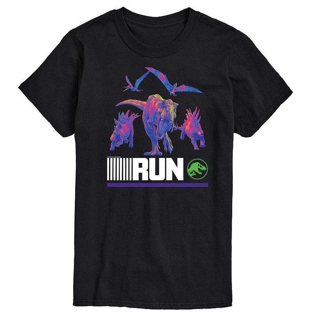 Mens Jurassic World Run Infared Dinos Graphic Tee Product Image