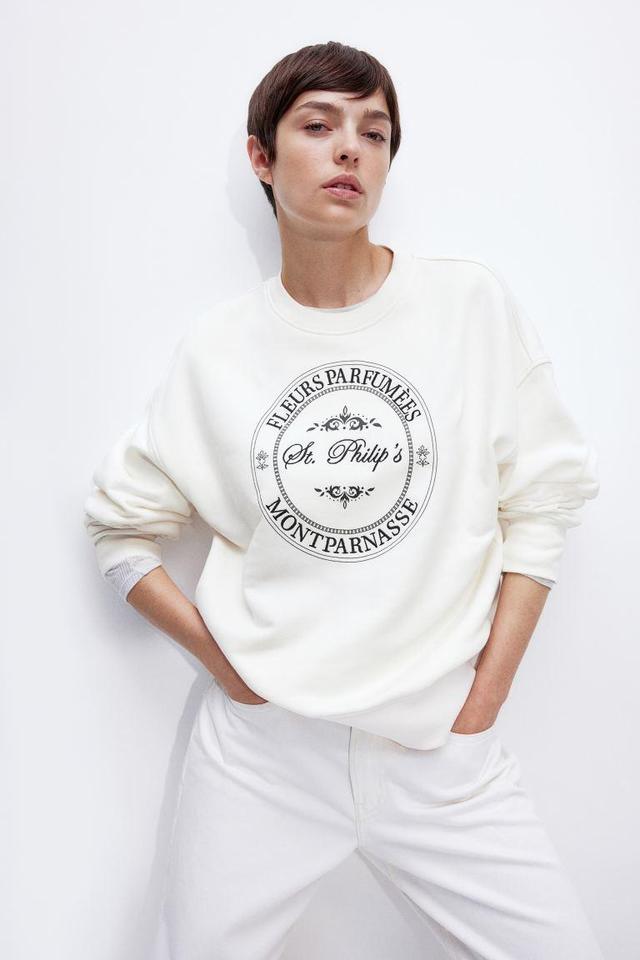 Oversized Sweatshirt with Motif Product Image