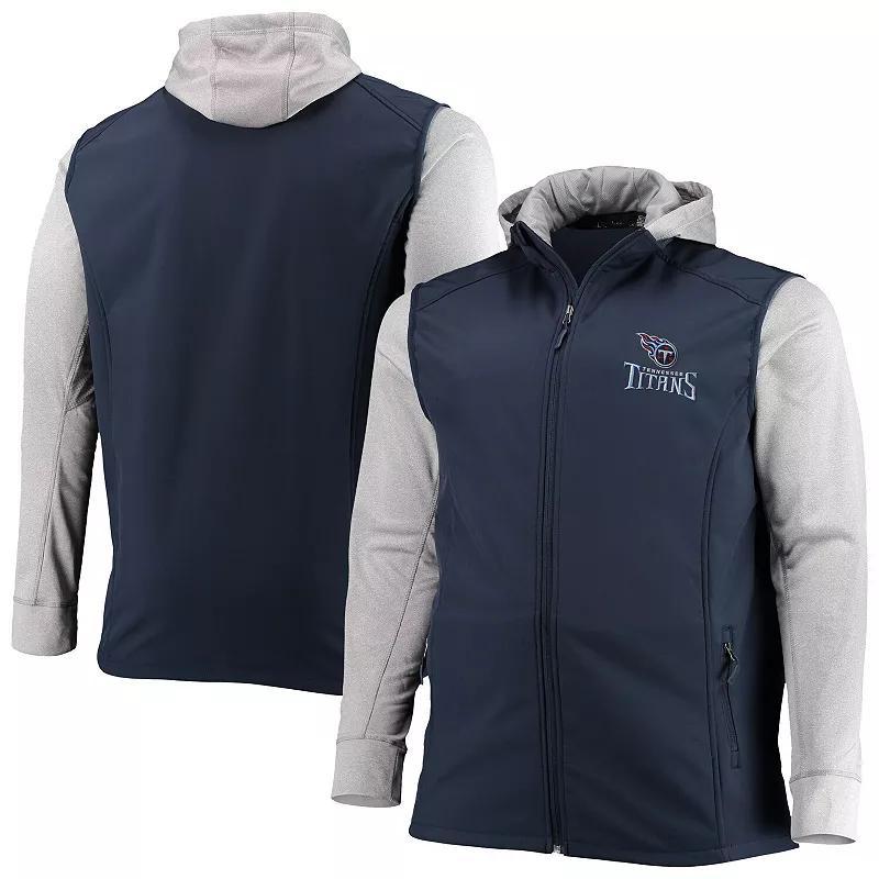 Mens Dunbrooke Navy/Gray Tennessee Titans Big & Tall Alpha Full-Zip Hoodie Jacket Blue Product Image