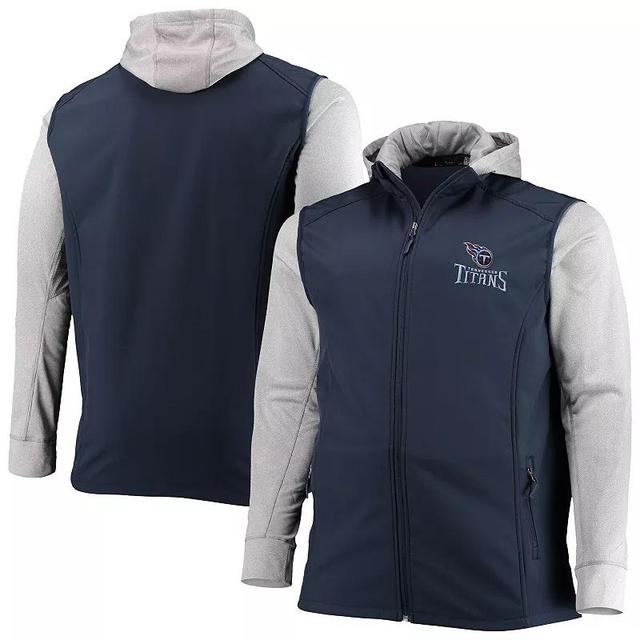 Mens Dunbrooke /Gray Tennessee Titans Big & Tall Alpha Full-Zip Hoodie Jacket Blue Product Image