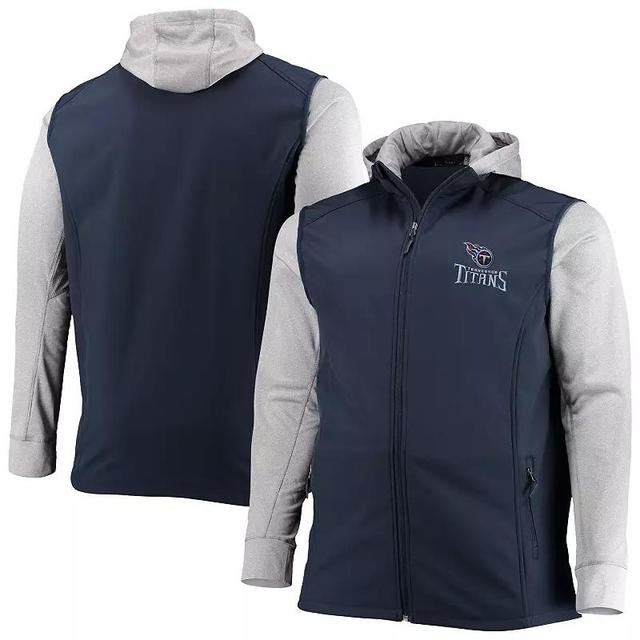 Mens Dunbrooke Navy/Gray New England Patriots Big & Tall Alpha Full-Zip Hoodie Jacket PAT Blue Product Image