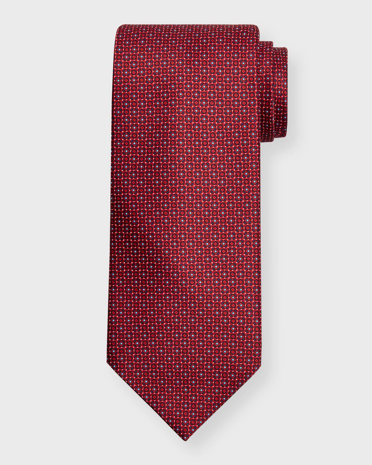 Mens Micro-Print Silk Tie Product Image