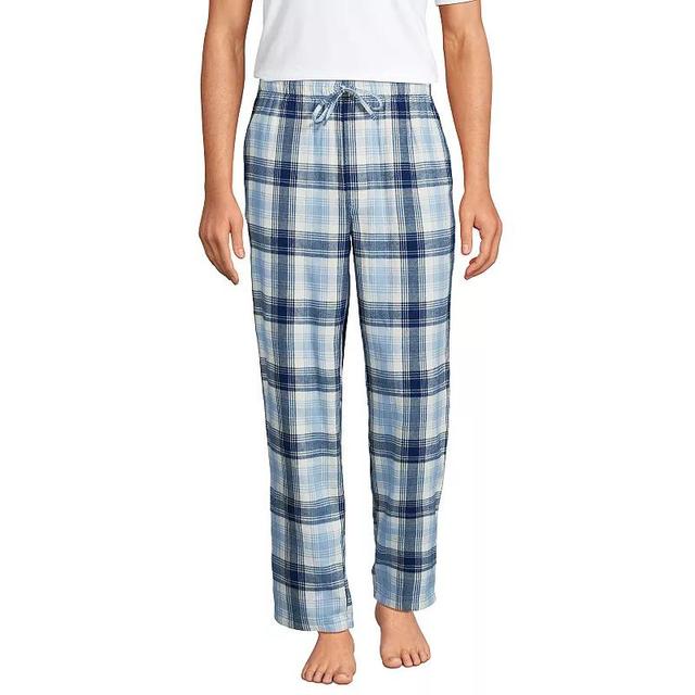 Big & Tall Lands End Flannel Pajama Pants, Mens Red Blue Plaid Product Image