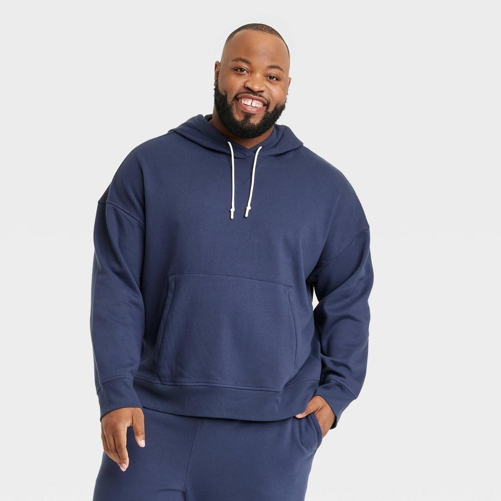 Mens Big Cotton Fleece Hooded Sweatshirt - All in Motion Product Image