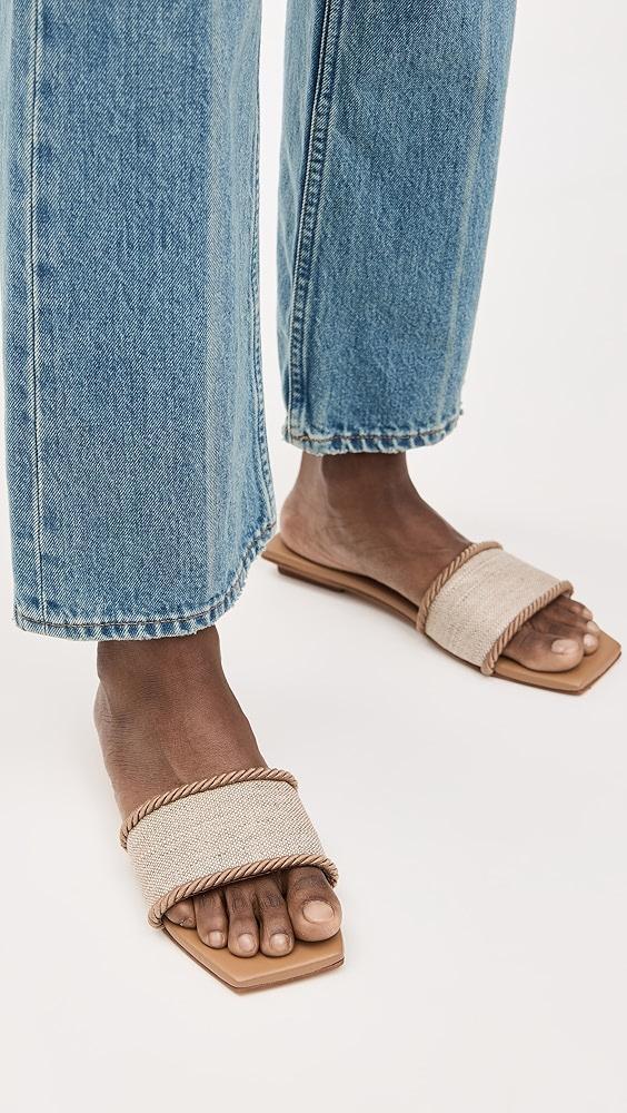 KAANAS Finn Canvas Cord Detail Slides | Shopbop Product Image