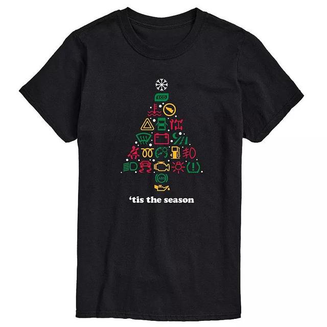 Mens Car Dashboard Christmas Tree Graphic Tee Product Image