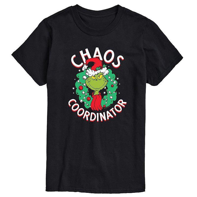 Mens Dr. Seuss The Grinch Chaos Tee Grey Product Image