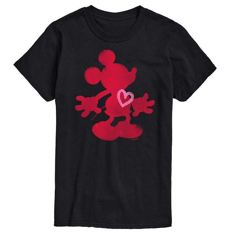 Disneys Mickey Mouse Heart Mens Graphic Tee Product Image