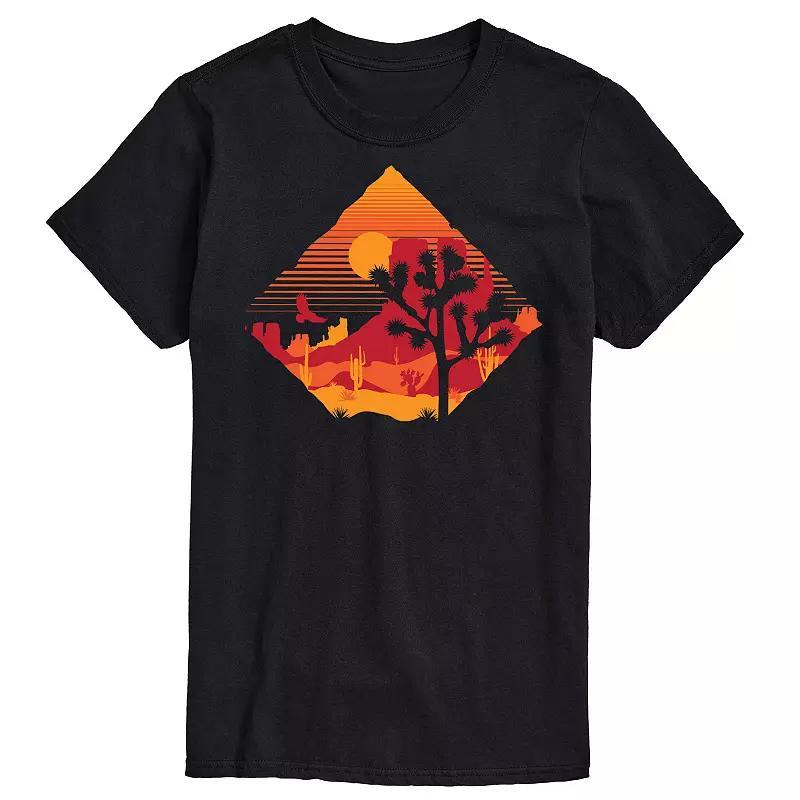 Mens Desert Sunset Graphic Tee Black Product Image