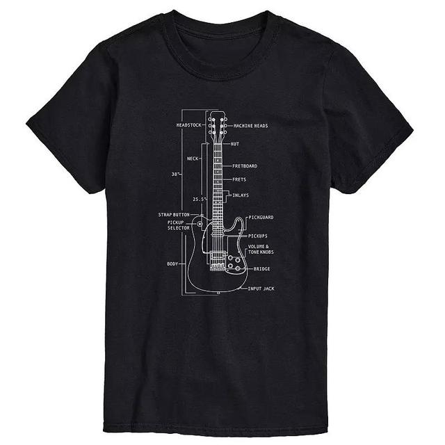 Mens Guitar Diagram Tee Product Image