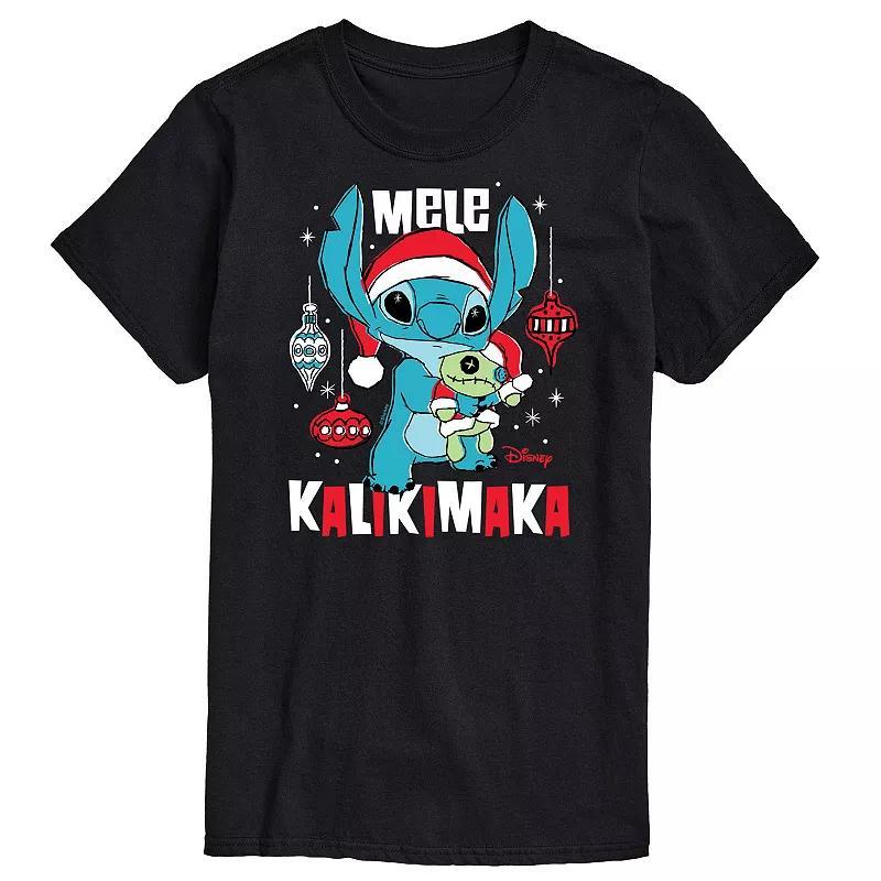 Disneys Lilo & Stitch Mele Kalikmaka Tee, Mens Product Image