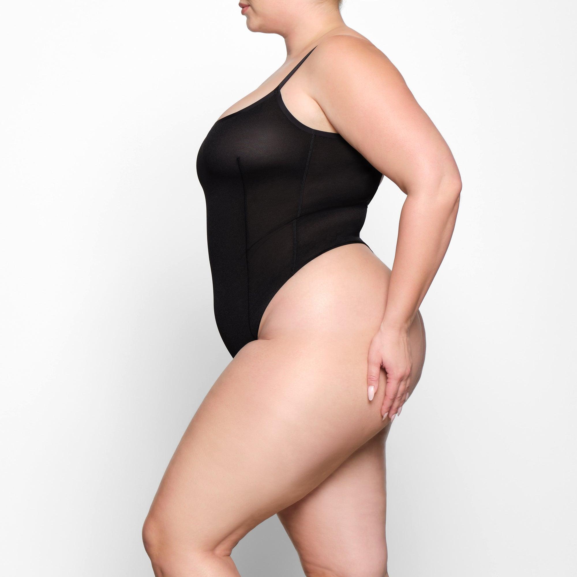 SHEER SCULPT THONG BODYSUIT | ONYX Product Image