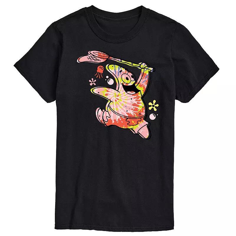 Mens SpongeBob SquarePants Tie Dye Patrick Graphic Tee Product Image