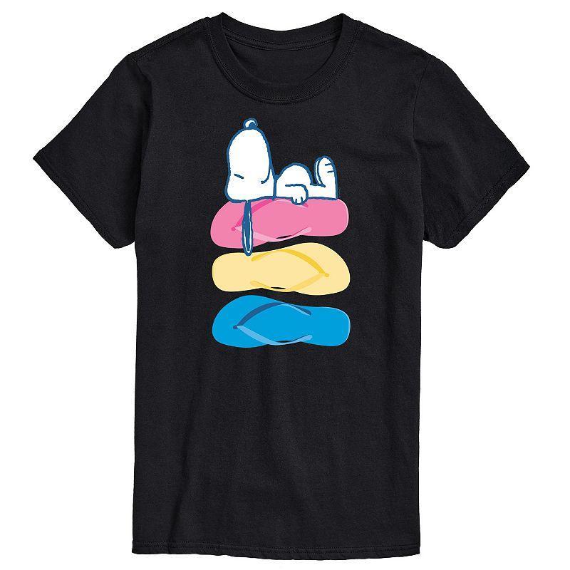 Big & Tall Peanuts Snoopy Laying On Flip Flops Graphic Tee, Mens Product Image