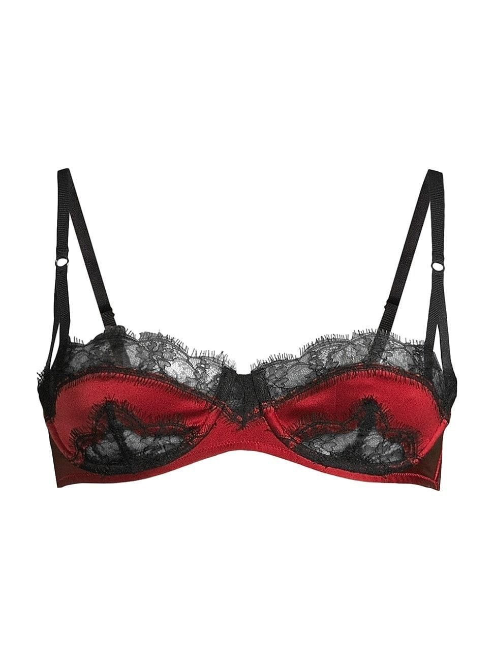 Womens Lace Inset Balconette Bra Product Image