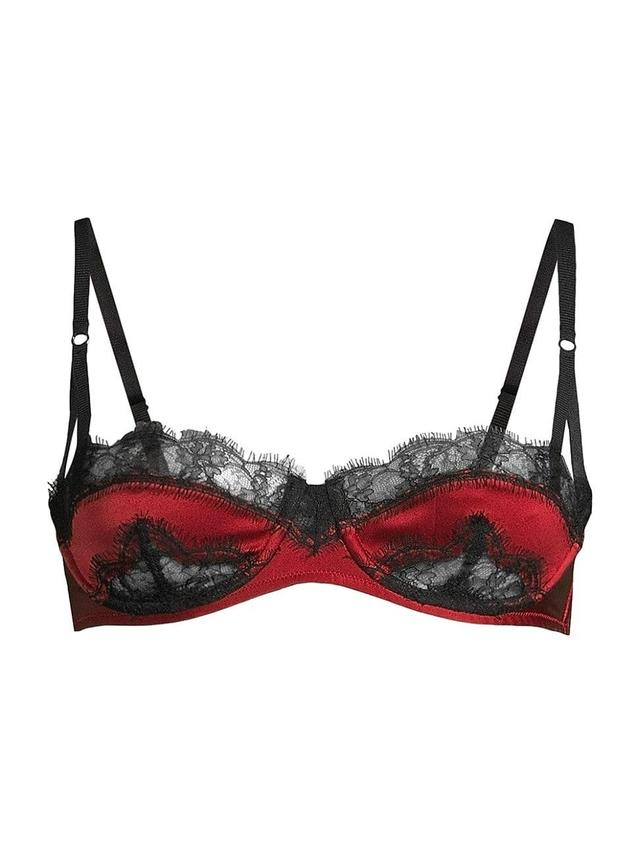 Womens Lace Inset Balconette Bra Product Image