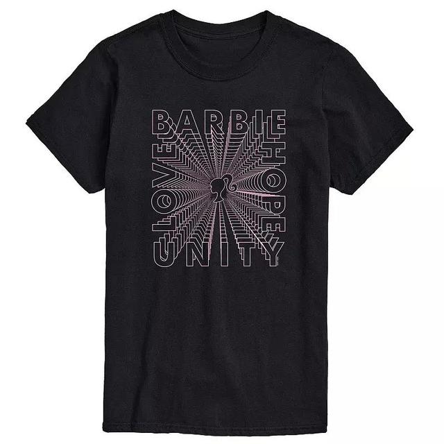 Big & Tall Barbie Hope Unity Love Graphic Tee, Mens Black Product Image