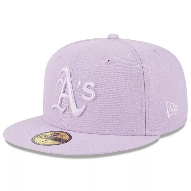 Mens New Era Lavender Oakland Athletics 2023 Spring Color Basic 59FIFTY Fitted Hat Product Image