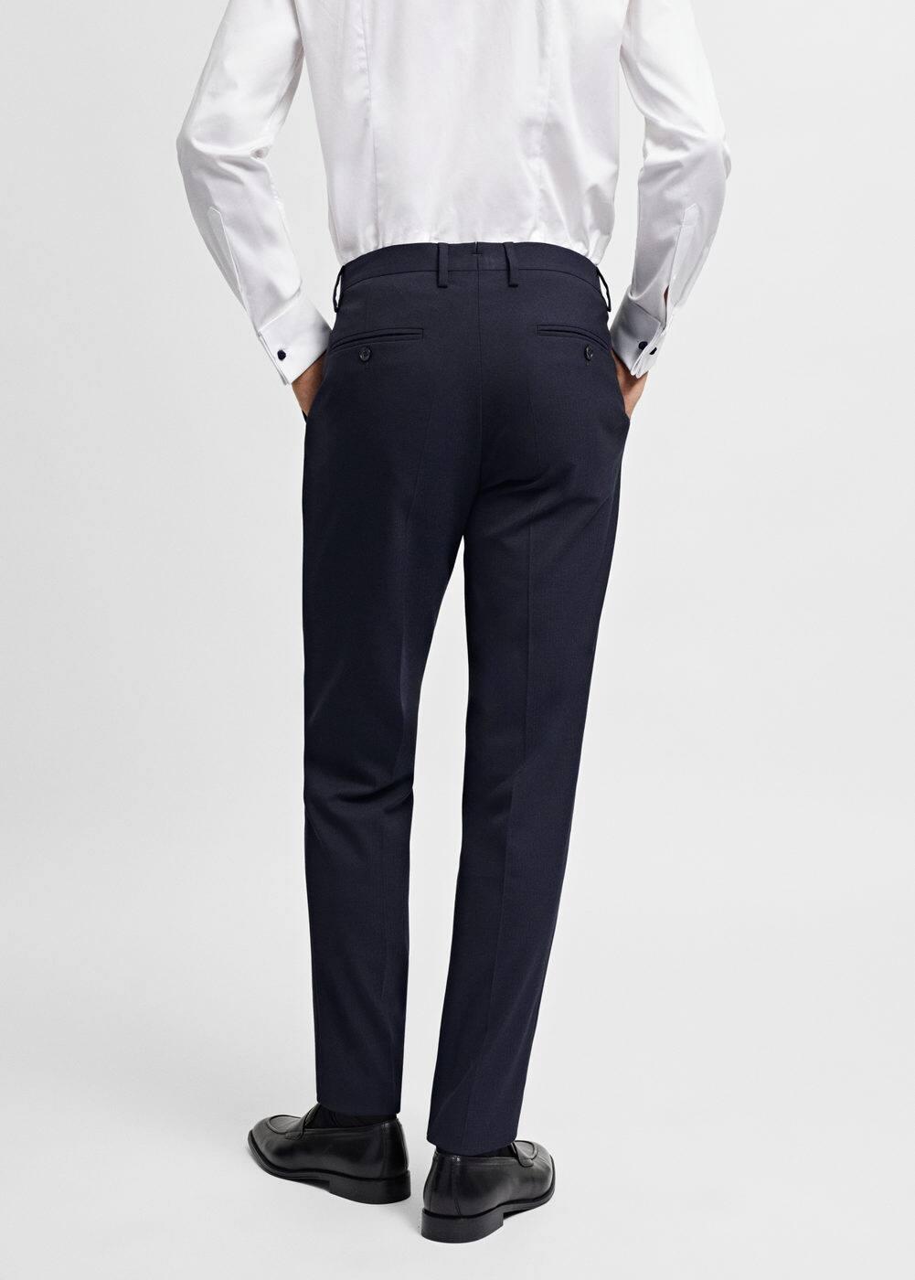 Mango Mens Stretch Fabric Slim-Fit Suit Pants Product Image