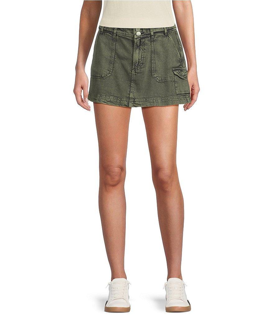 Roxy Roll With It Mid Rise Cargo Mini Skirt Product Image