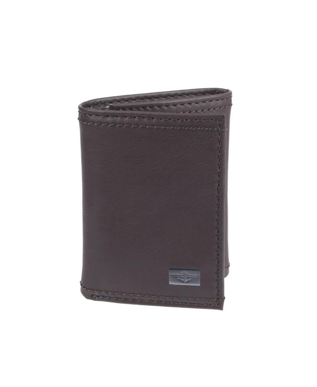 Dockers Mens RFID Leather Extra Capacity Trifold Wallet -BROWN Product Image