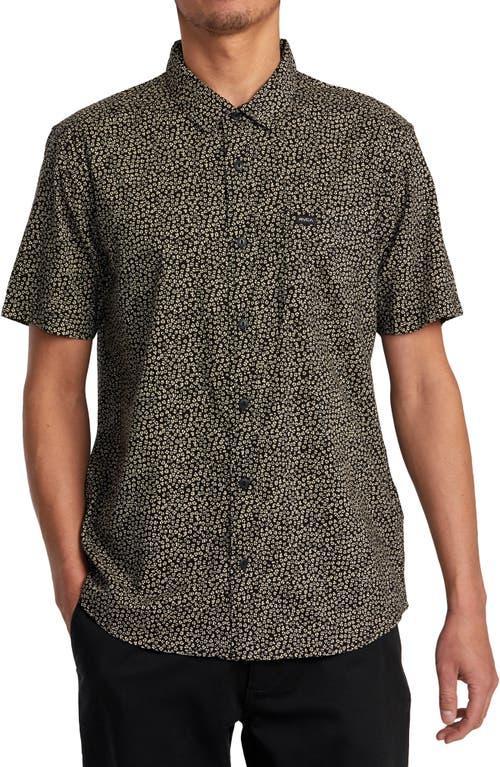 RVCA Morning Glory Floral Short Sleeve Button-Up Shirt Product Image