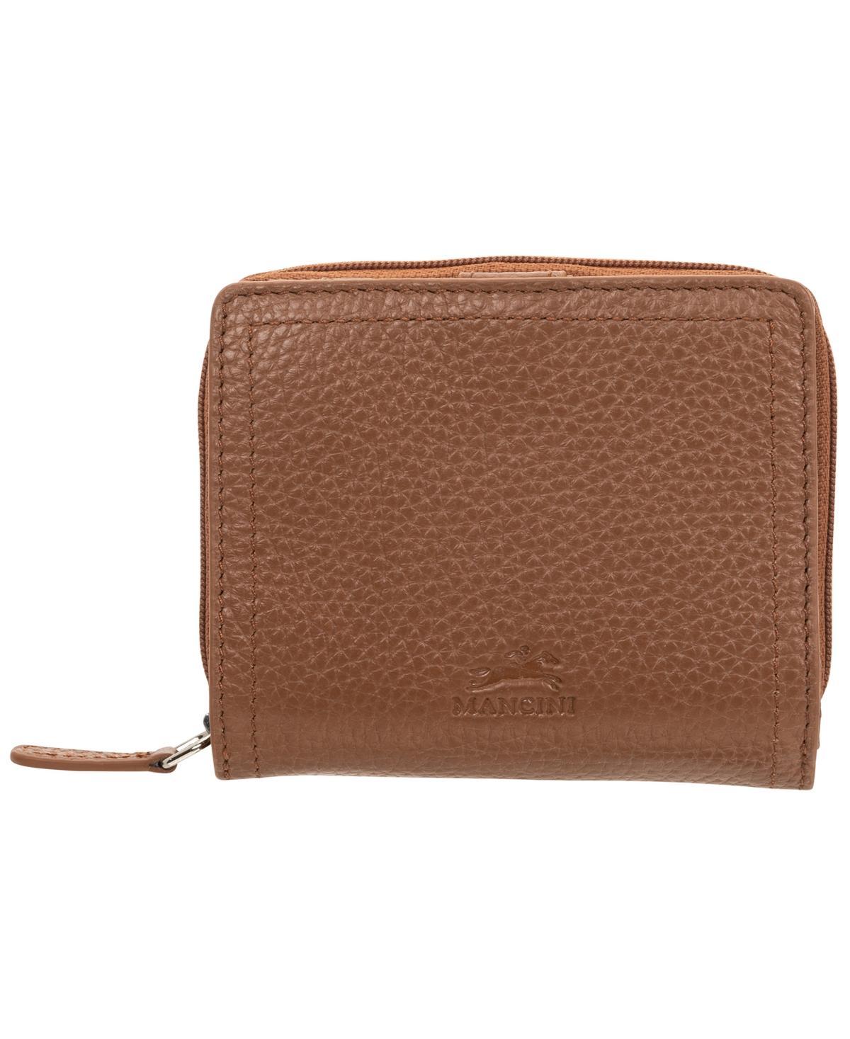 Mancini Womens Pebbled Collection Rfid Secure Mini Clutch Wallet Product Image