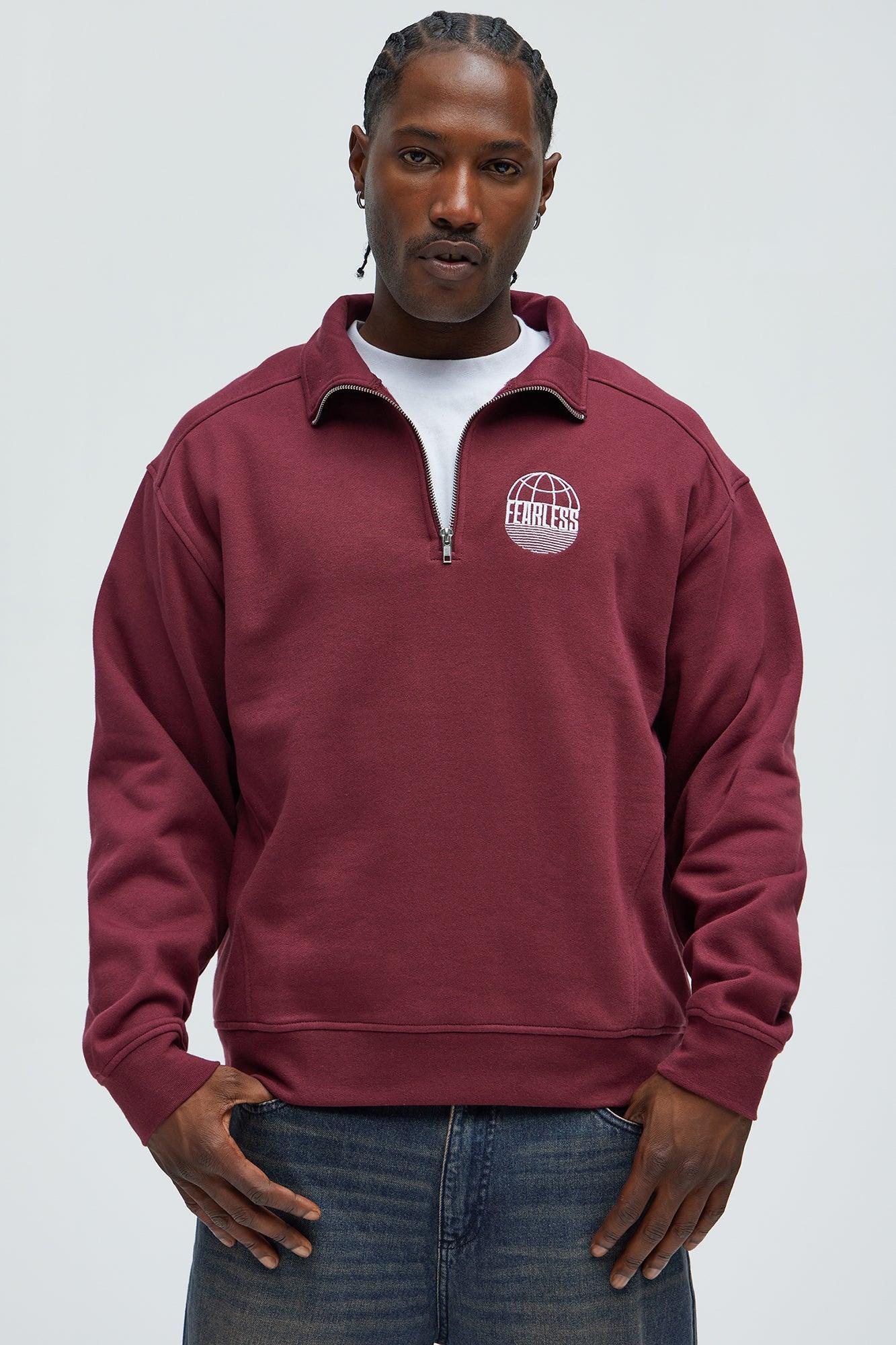 Fearless Quarter Zip - Burgundy Product Image