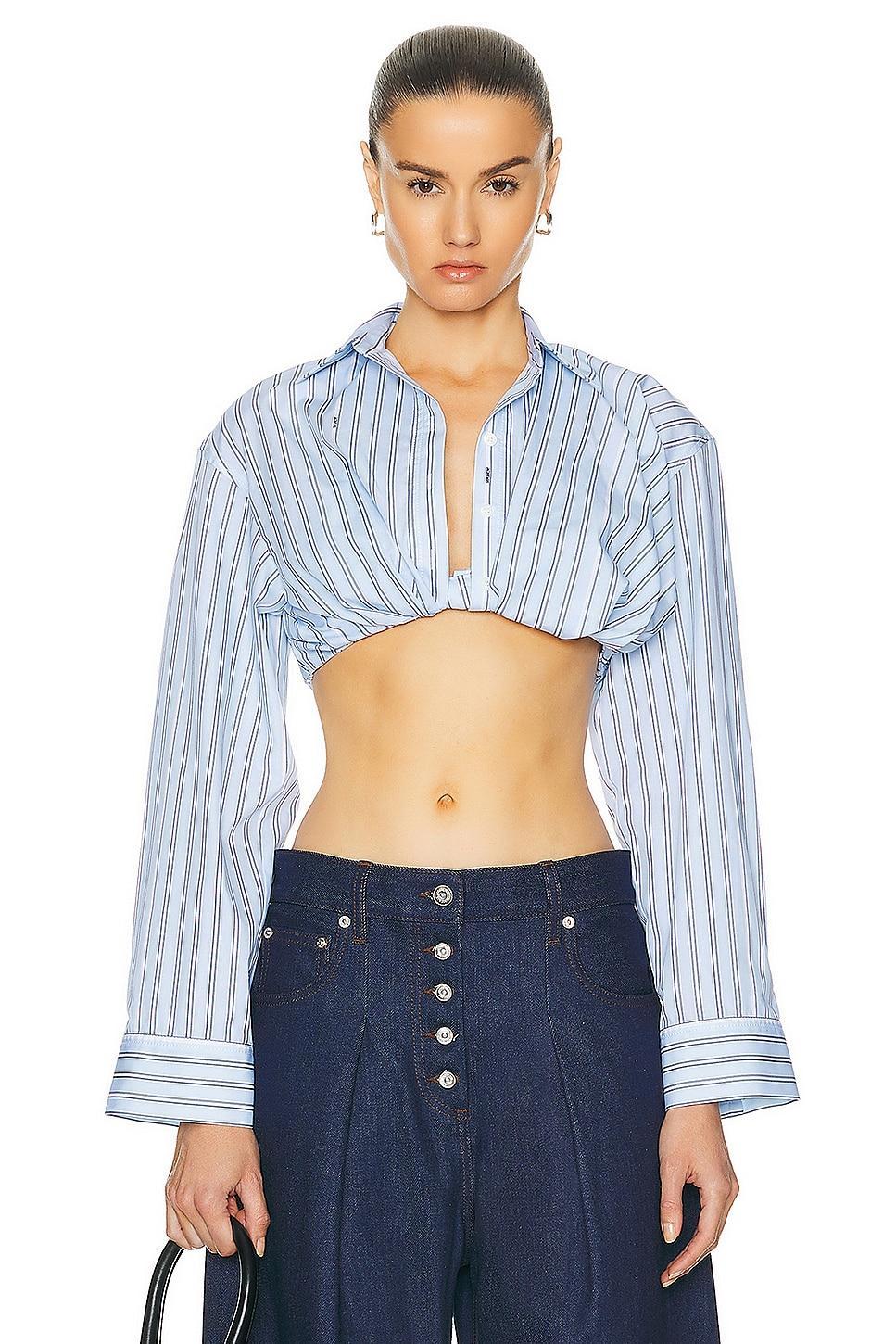 JACQUEMUS La Chemise Bahia Courte in Blue Product Image