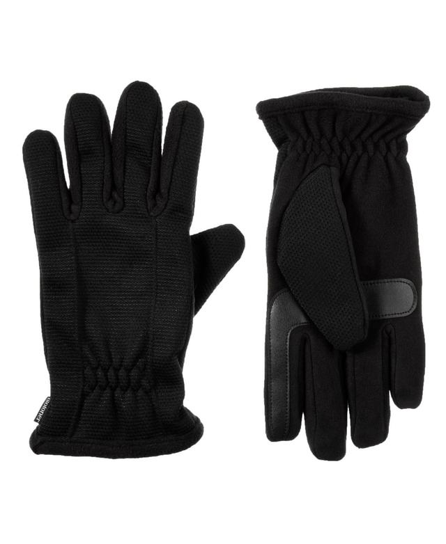 Isotoner Mens At Wrist Tech Stretch Gloves - Black Product Image