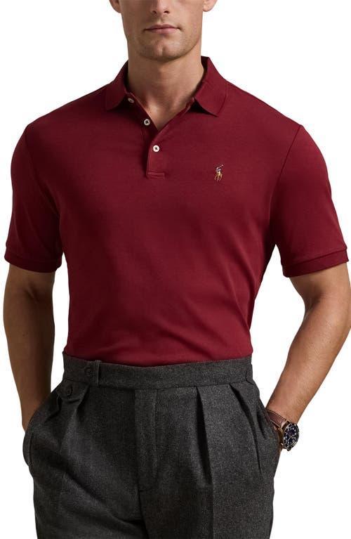 Men's Classic-fit Soft Cotton Polo Shirt In Red Product Image