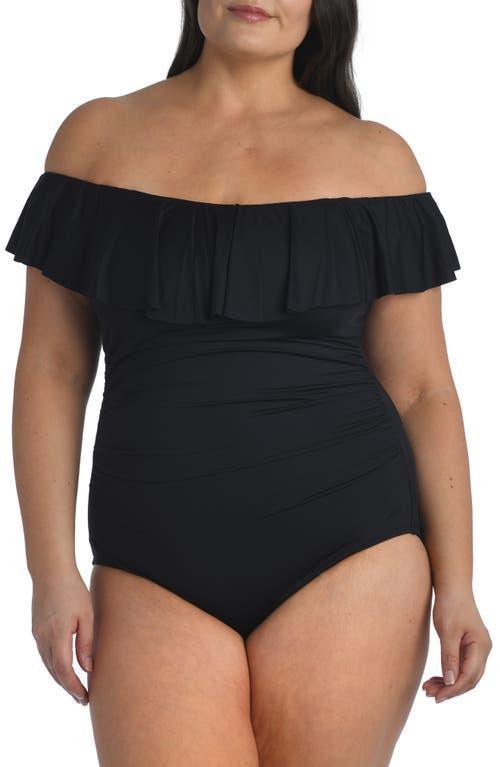 La Blanca Off the Shoulder One-Piece Swimsuit Product Image