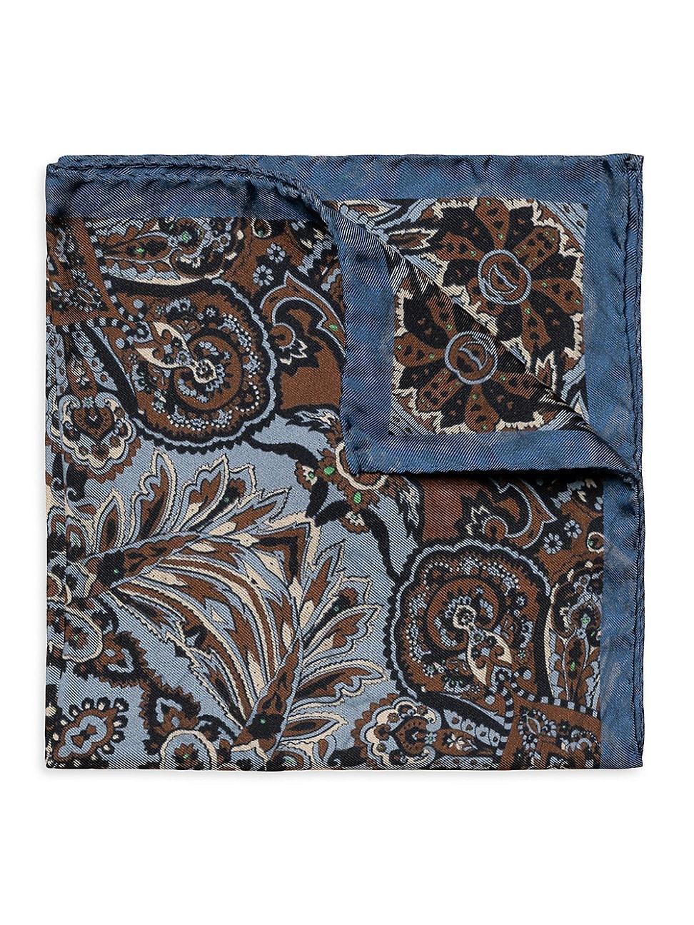 Mens Paisley Silk Pocket Square Product Image